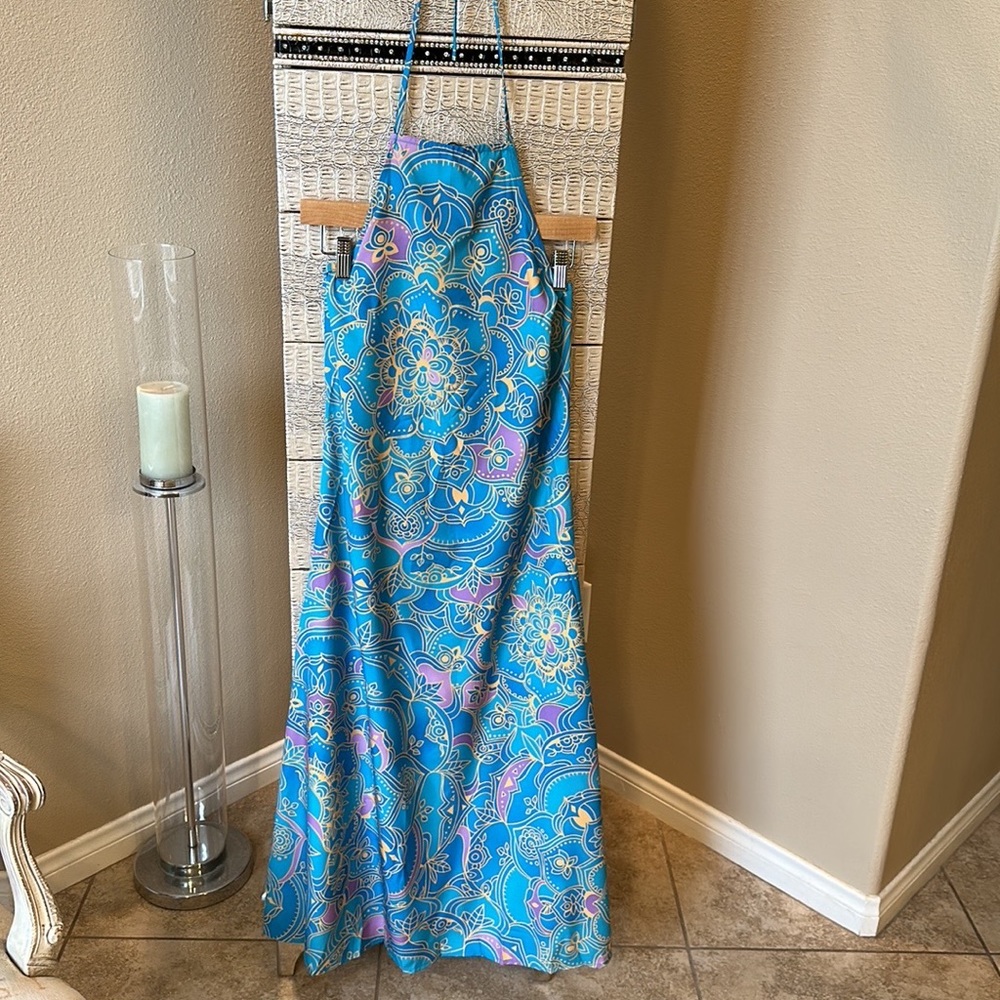 CLEARANCE NWOT Mandala Floral Print Dress, Vintage Sleeveless Summer Max… - Picture 4 of 4